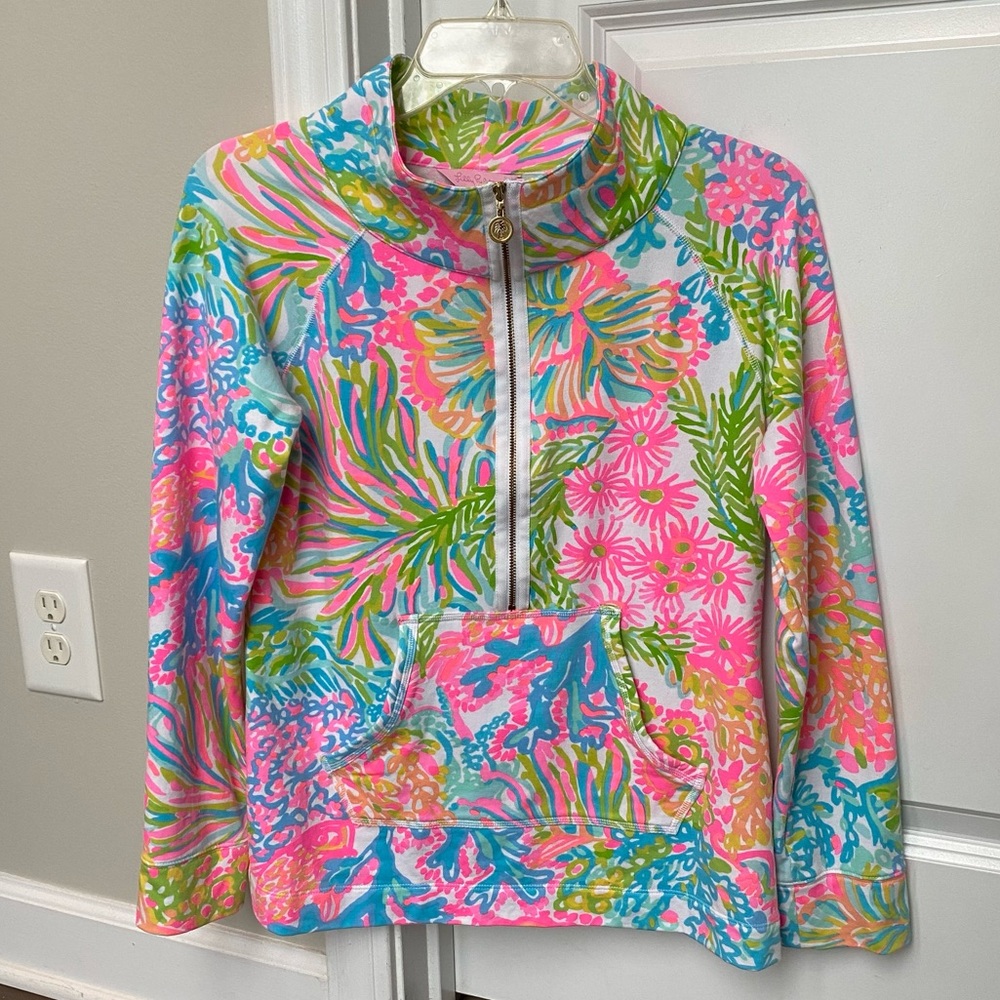 Lilly Pulitzer Skipper Popover Jacket Lovers Coral S